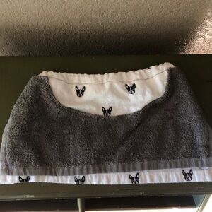 Grey dog bib